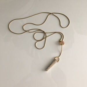 Madewell rhinestone Y necklace